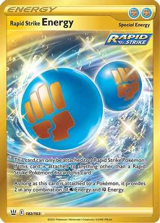 Rapid Strike Energy (Secret) 182/163 - SWSH05 Battle Styles Holofoil