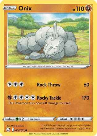 Onix 068/163 - SWSH05 Battle Styles Reverse Holofoil