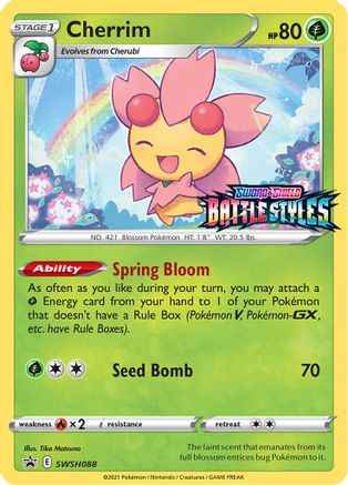 Cherrim (Prerelease) SWSH088/307 - SWSH Sword & Shield Promo Cards Holofoil
