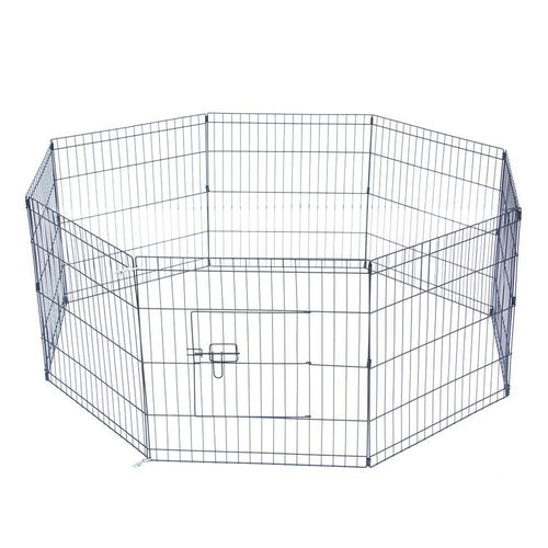 24" Tall Wire Fence 8 Panel Pet Folding Metal Play Pen