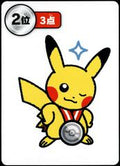 Pokemon Japanese Taruka Playing Card - Pikachu Medal (2nd Place - 1st Round)