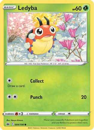 Ledyba 004/198 - SWSH06 Chilling Reign Reverse Holofoil