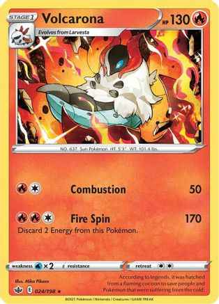 Volcarona 024/198 - SWSH06 Chilling Reign Reverse Holofoil