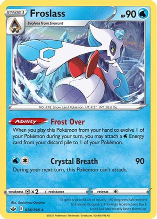 Froslass 036/198 - SWSH06 Chilling Reign Reverse Holofoil