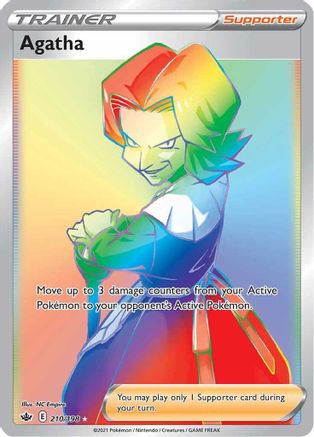 Agatha (Secret) 210/198 - SWSH06 Chilling Reign Holofoil