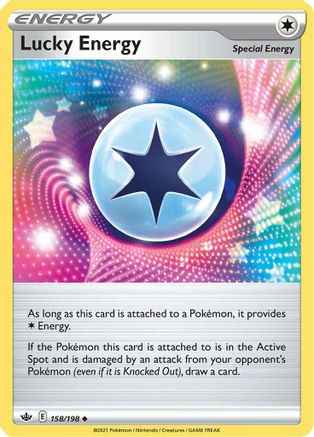 Lucky Energy 158/198 - SWSH06 Chilling Reign Reverse Holofoil