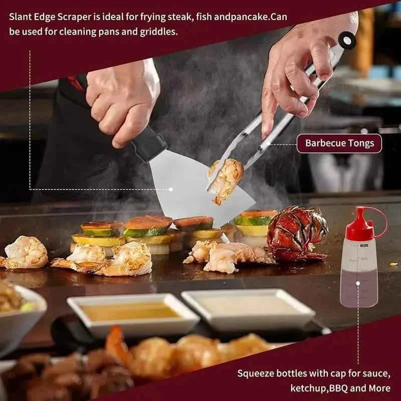 245-Piece Set: Griddle Spatula Kit with Storage Bag