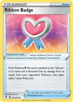 Ribbon Badge 155/203 - SWSH07 Evolving Skies Reverse Holofoil