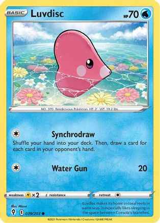 Luvdisc 039/203 - SWSH07 Evolving Skies Reverse Holofoil