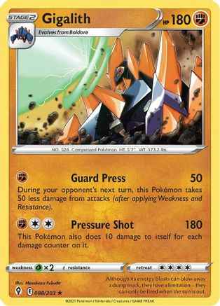 Gigalith 088/203 - SWSH07 Evolving Skies