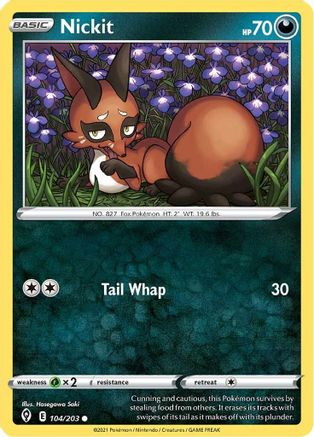 Nickit 104/203 - SWSH07 Evolving Skies