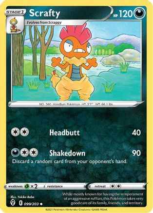 Scrafty 099/203 - SWSH07 Evolving Skies