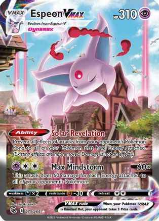 Espeon VMAX (Alternate Art Secret) 270/264 - SWSH08 Fusion Strike Holofoil