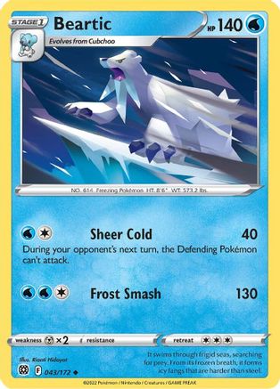 Beartic 043/172 - SWSH09 Brilliant Stars Reverse Holofoil