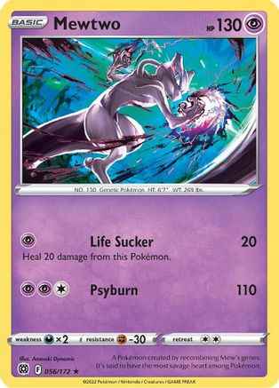 Mewtwo 056/172 - SWSH09 Brilliant Stars Reverse Holofoil