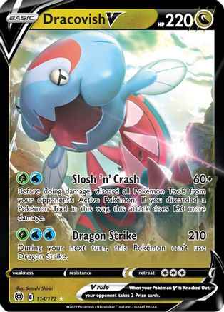 Dracovish V 114/172 - SWSH09 Brilliant Stars Holofoil