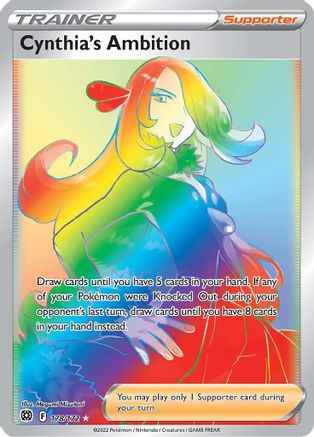 Cynthia's Ambition (Secret) 178/172 - SWSH09 Brilliant Stars Holofoil
