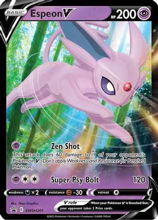 Espeon V SWSH201/307 - SWSH Sword & Shield Promo Cards Holofoil