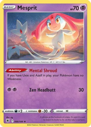 Mesprit 066/189 - SWSH10 Astral Radiance Holofoil