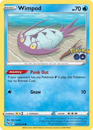 Wimpod 025/078 - Pokemon GO Reverse Holofoil