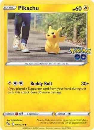 Pikachu 027/078 - Pokemon GO Reverse Holofoil