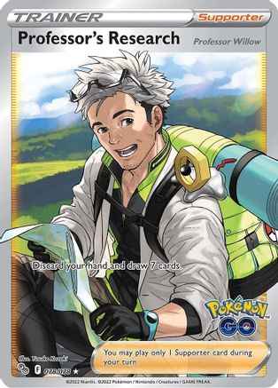 Professor's Research (Full Art) 078/078 - Pokemon GO Holofoil