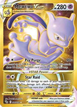 Mewtwo VSTAR  (Secret) 086/078 - Pokemon GO Holofoil