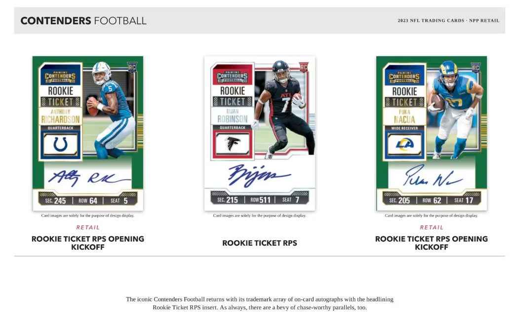 2023 Panini Contenders Football Mega Box (Teal Parallels)