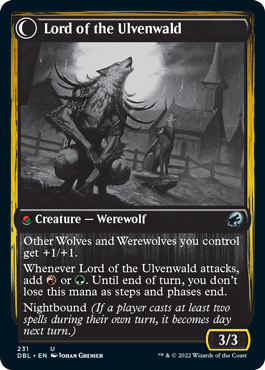 Kessig Naturalist // Lord of the Ulvenwald (DBL-231) - Innistrad: Double Feature: (Double Faced Transform) Foil