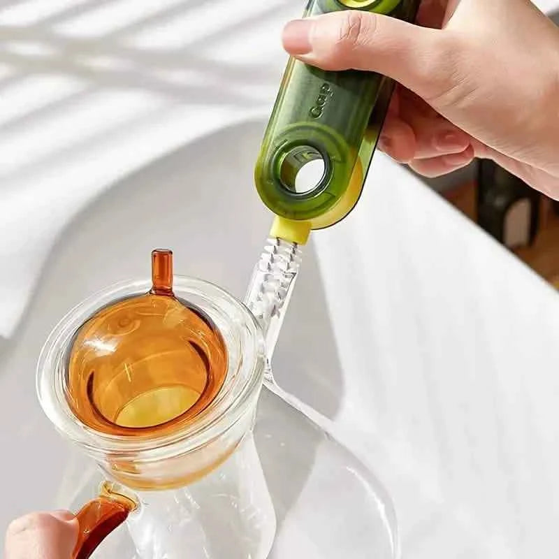 3-Pack: 3-in-1 Tiny Bottle Cup Lid Detail Brush