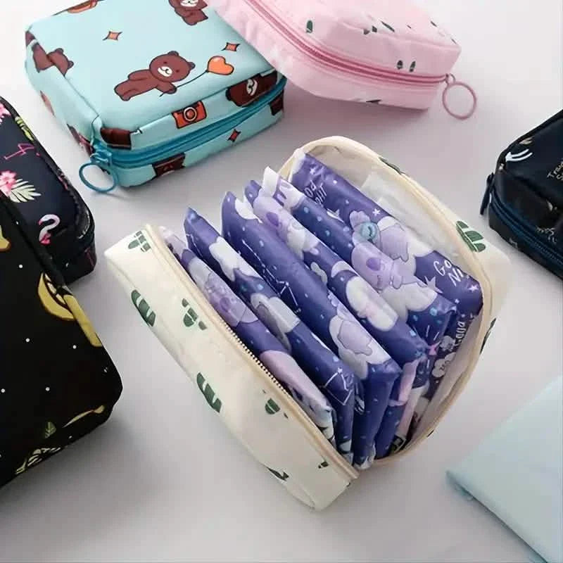 3-Pack: Large Capacity Sanitary Napkin Storage Bag