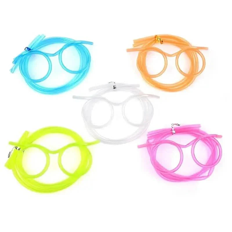 3-Pack: Creative Fun Glasses Straw Crazy Funny Art Straw