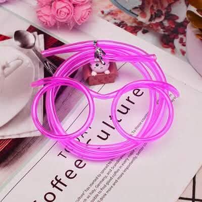 3-Pack: Creative Fun Glasses Straw Crazy Funny Art Straw