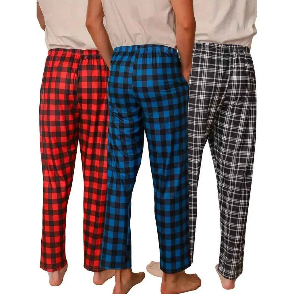3-Piece: Mens Pajama Pants Loungewear Sleepwear