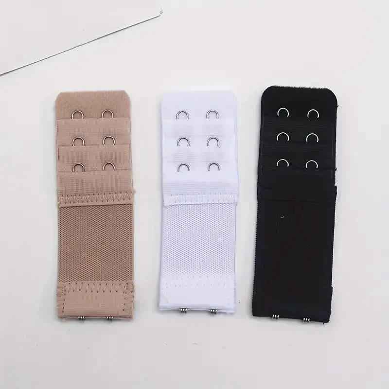 3-Pieces: Adjustable 2-Hook Bra Strap Extenders