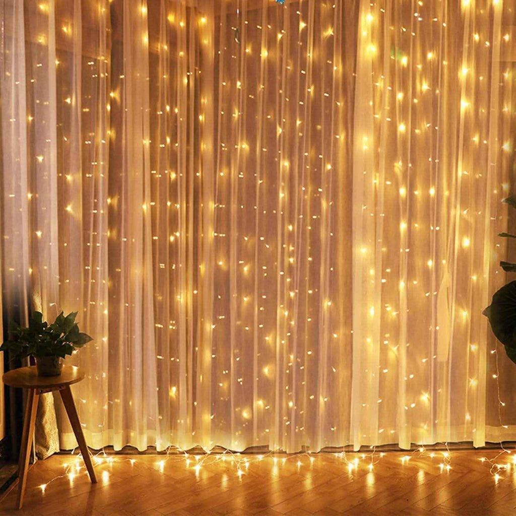 300LED Warm White Starry Fairy String Curtain Light