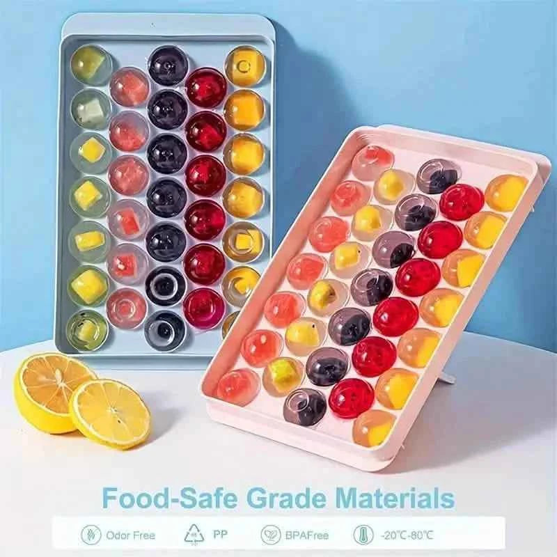 33 Round Shape Ice Cube Maker Tray