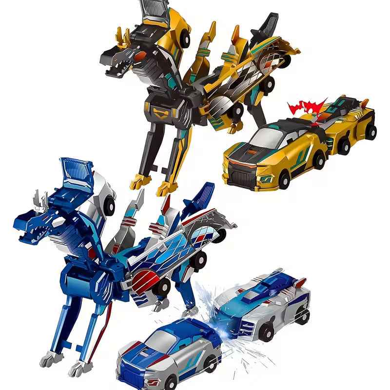 Car & Transforming Dinosaur Toy – Crash-Proof Manual