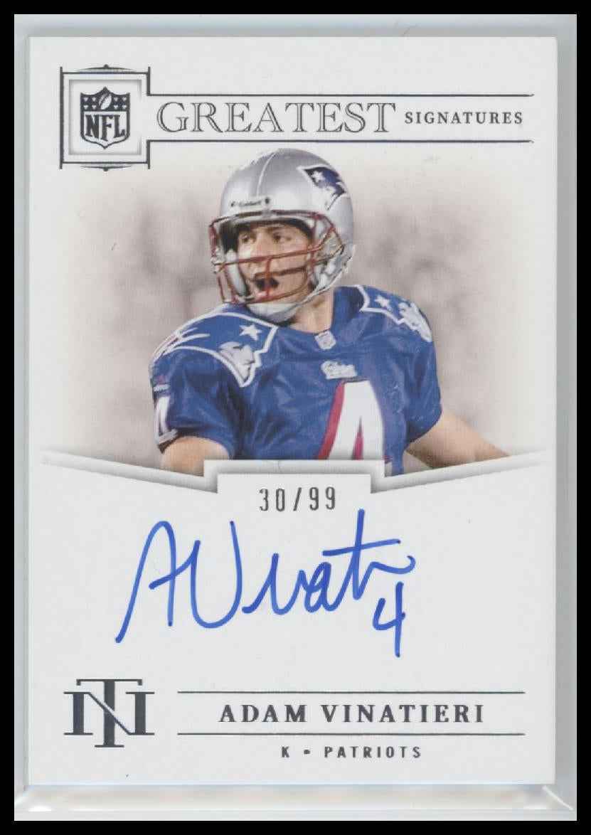 Adam Vinatieri 2024 Panini National Treasures #NFLG-AV Greatest Signatures #/99