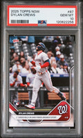 Graded 2025 Topps Now Dylan Crews #87 Rookie RC Baseball Card PSA 10 Gem Mint