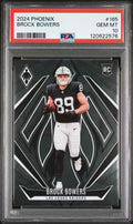 Graded 2024 Panini Phoenix Brock Bowers #165 Rookie RC Football Card PSA 10 Gem Mint