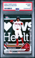 Graded 2025 Topps Now Marcelo Mayer #214SP Rookie RC Baseball Card PSA 9 Mint