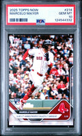 Graded 2025 Topps Now Marcelo Mayer #214 Rookie RC Baseball Card PSA 10 Gem Mint