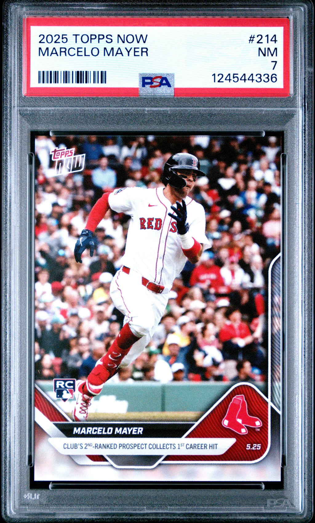 Graded 2025 Topps Now Marcelo Mayer #214 Rookie RC Baseball Card PSA 7 Near Mint