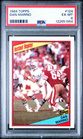 Graded 1984 Topps Dan Marino #124 Football Card PSA 6 Excellent