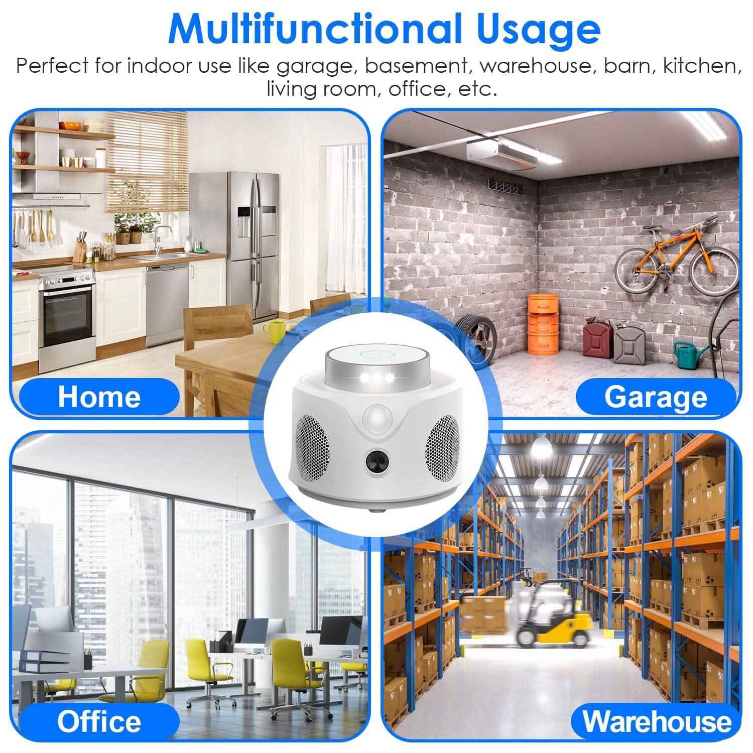 360° Ultrasonic Mice Repellent Indoor with 3 Modes 9 Strobe Lights