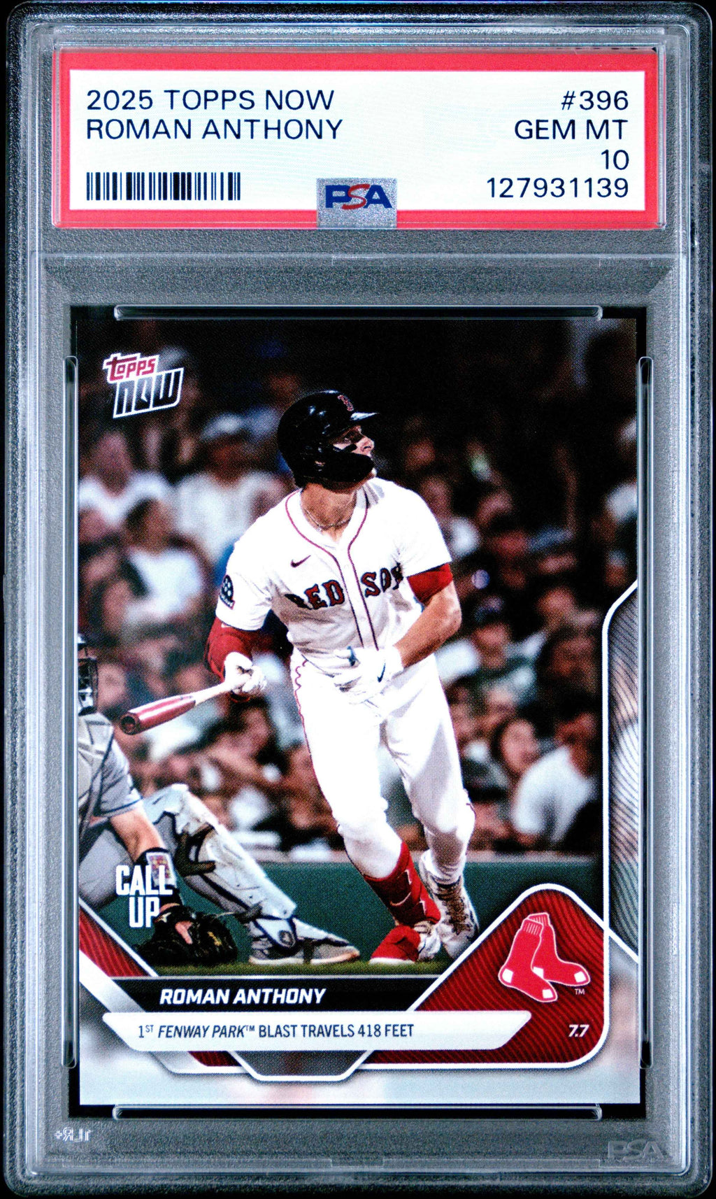 Graded 2025 Topps Now Roman Anthony #396 Rookie RC Baseball Card PSA 10 Gem Mint