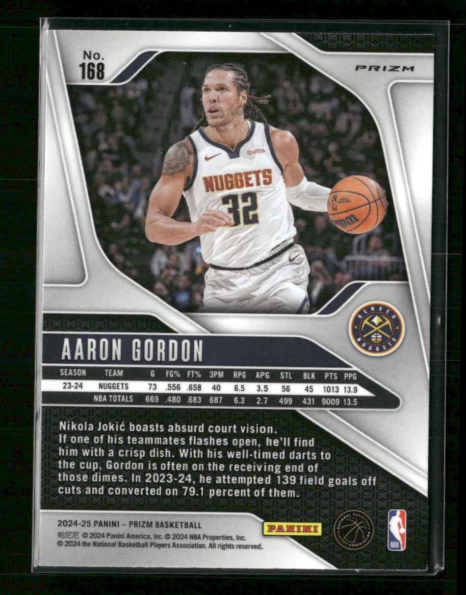 2024-25 Panini Prizm Prizms Glitter Aaron Gordon #168