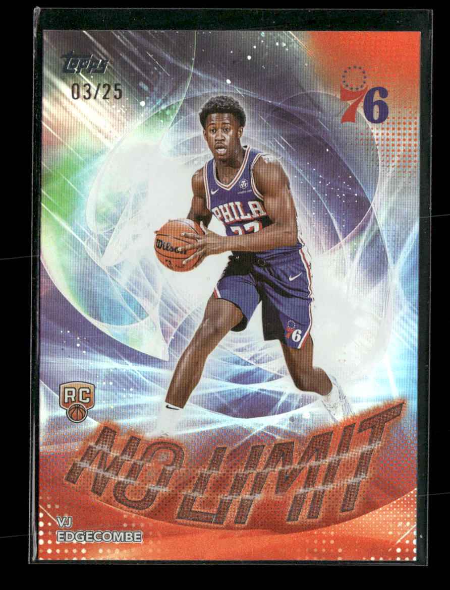 2025-26 Topps No Limit Orange Rainbow VJ Edgecombe #/25 #NL-3