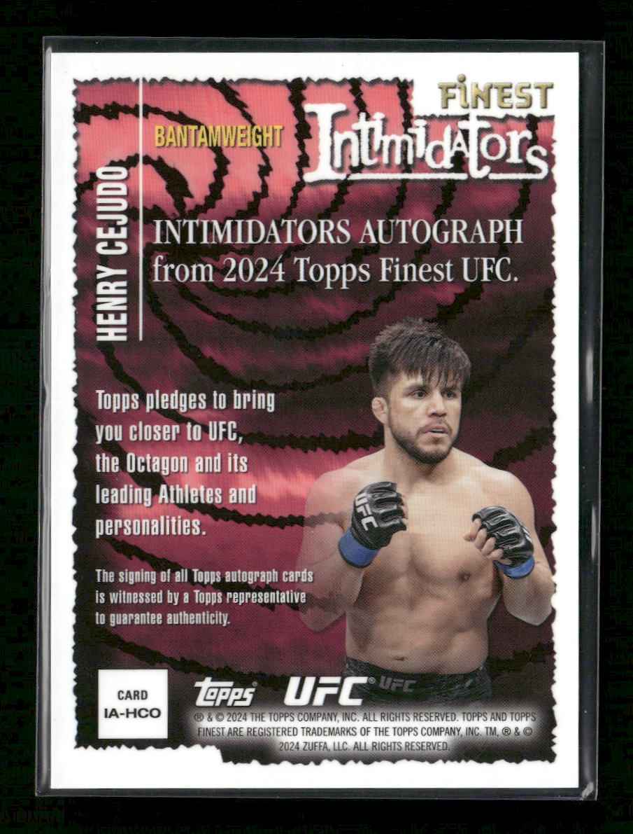 2024 Topps Finest UFC Intimidators Autographs Henry Cejudo Auto #IA-HCO